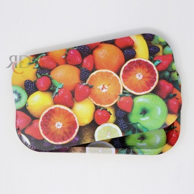 METAL TRAY WITH COVER MEDIUM - FRUIT SLICES